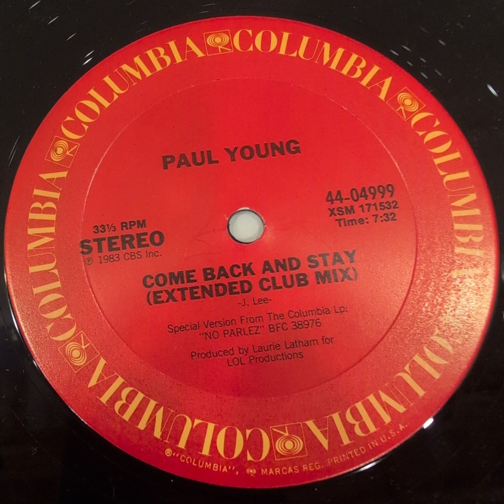 Paul Young Love of the Common People Come Back and Stay 12" Vinyl Promo 1983 - Picture 7 of 7